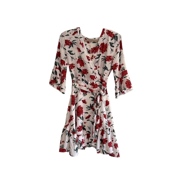 NWT Free Generation Belted Floral Dress Medium - Picture 1 of 3
